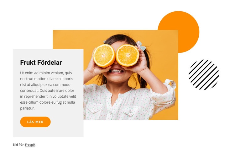 Frukt fördelar CSS -mall