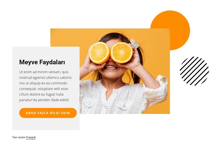 Meyve faydaları Web Sitesi Mockup'ı