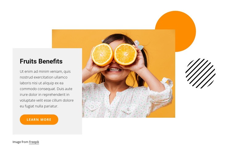 Fruits benefits Wix Template Alternative