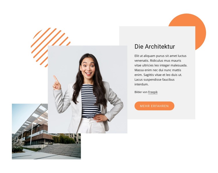 Zeitgenössische Architektur Website Builder-Vorlagen