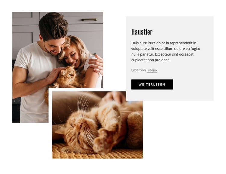 Haustiere HTML5-Vorlage