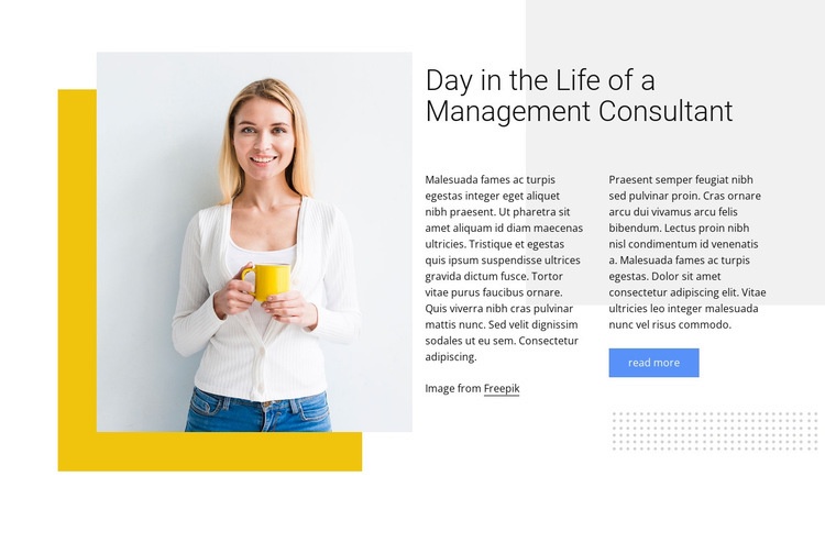 Management consultant Homepage Design