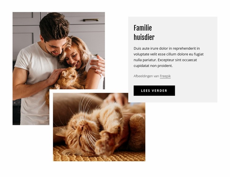 Gezinsdieren Website mockup