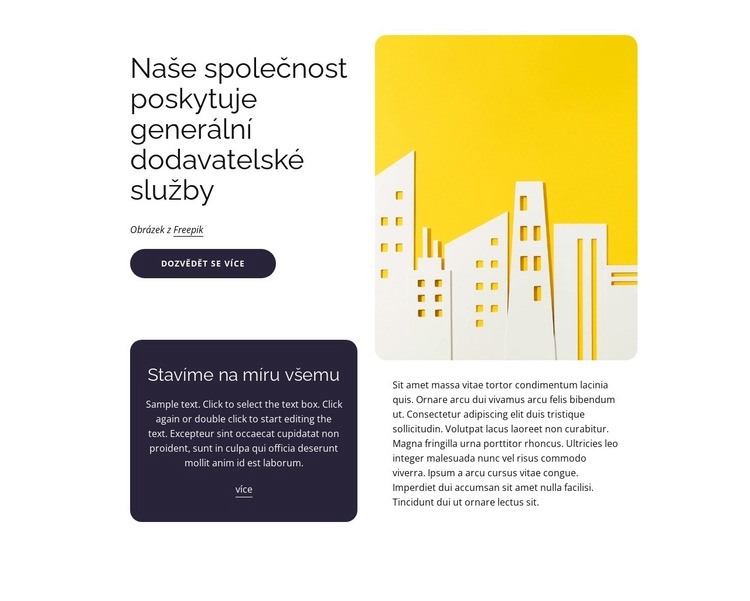 Texty v mřížce Šablona CSS