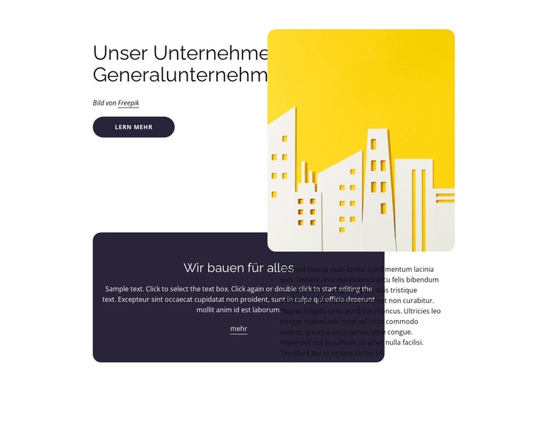 Texte im Raster WordPress-Theme