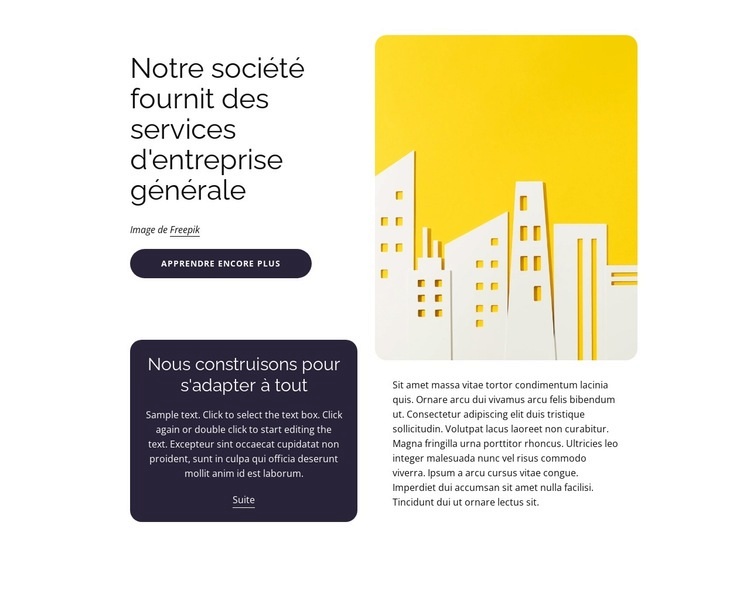 Textes en grille Conception de site Web