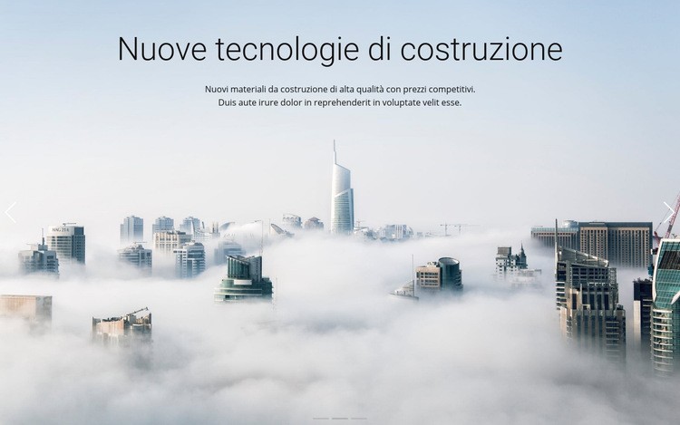 Sopra le nuvole Costruttore di siti web HTML