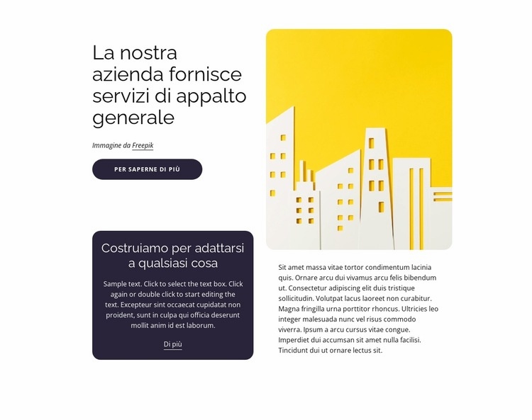 Testi in griglia Mockup del sito web