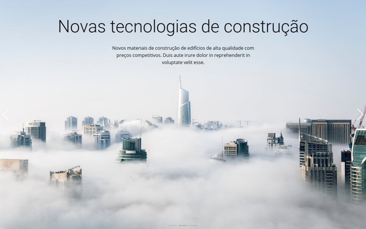 Acima das nuvens Construtor de sites HTML