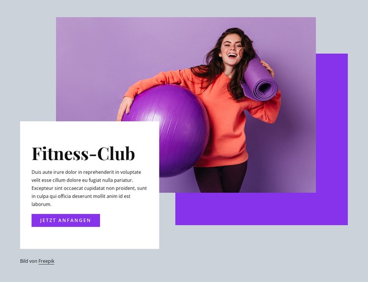 Fitness-Club Website Builder-Vorlagen