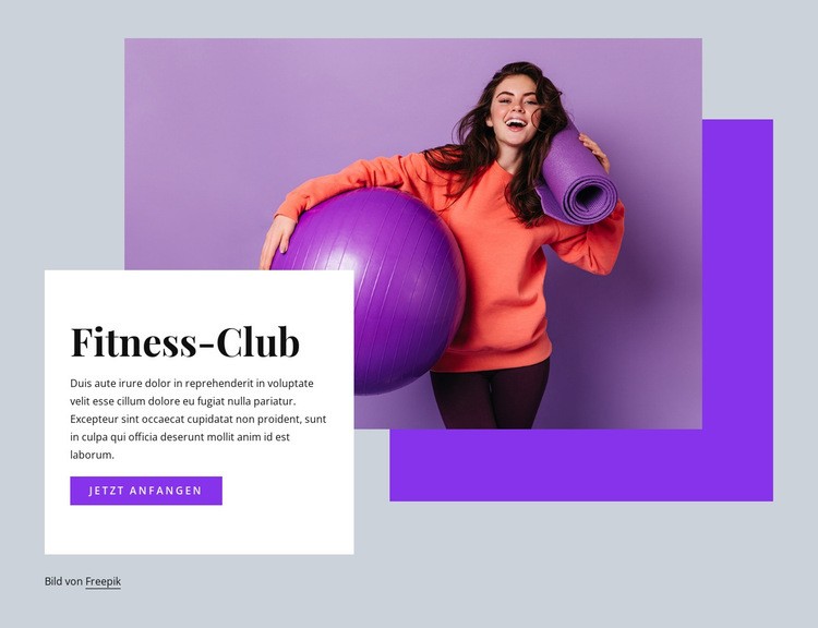 Fitness-Club Website-Modell