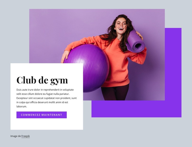 Club de gym Créateur de site Web HTML