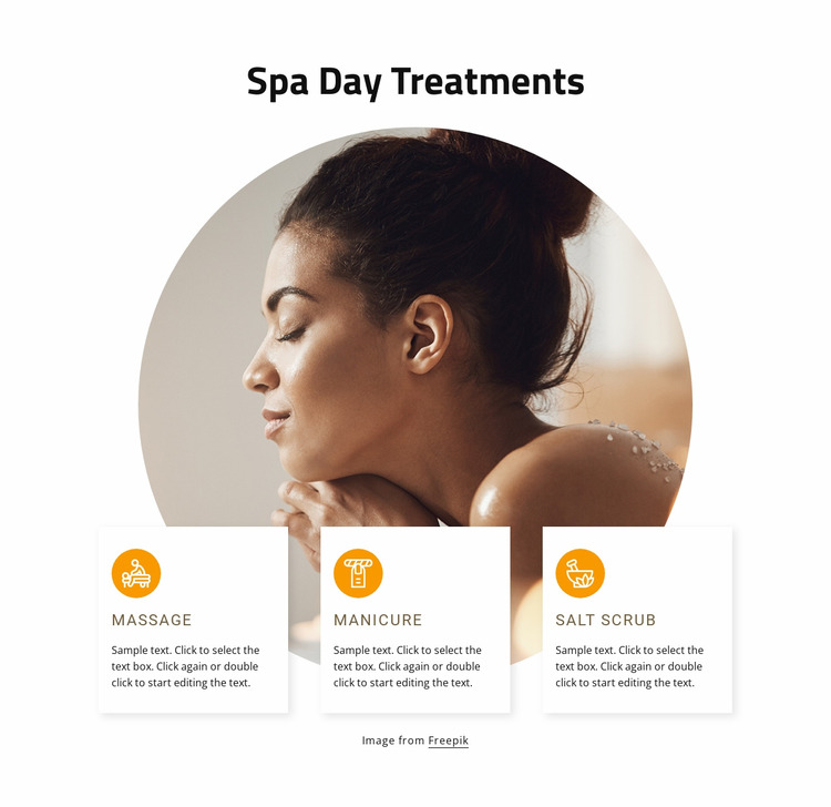 Spa days treatments Html Website Builder