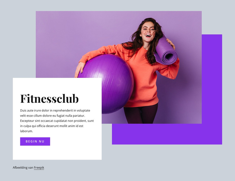 Fitnessclub HTML-sjabloon