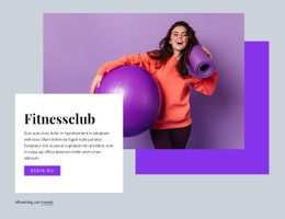 Fitnessclub - Websitesjablonen