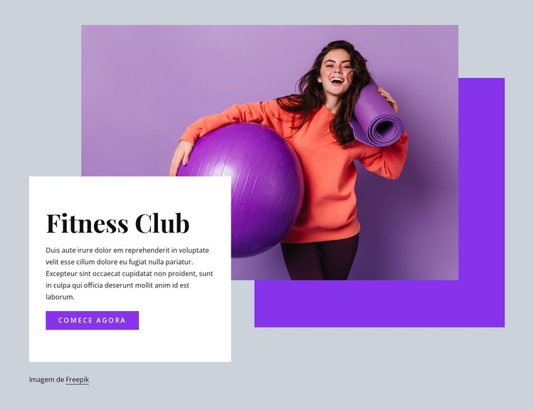 Clube de fitness Modelo HTML