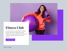 Ready To Use Web Page Design For Fitness Club
