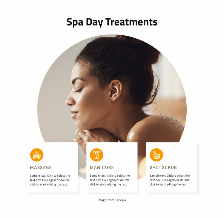 Spa days treatments Website Design