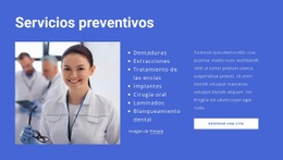 Servicios Preventivos: Página De Destino Fácil De Usar