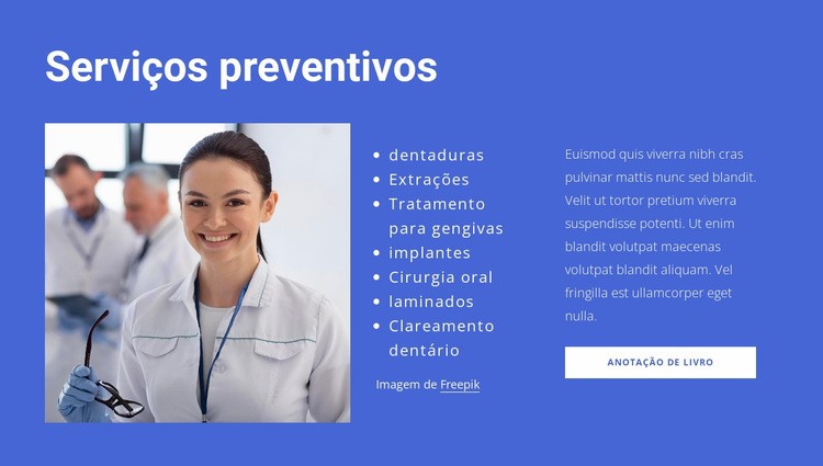 Serviços preventivos Modelos de construtor de sites