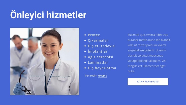 Önleyici hizmetler Açılış sayfası