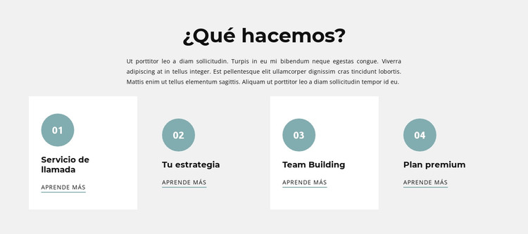 Cuatro niveles Plantilla HTML