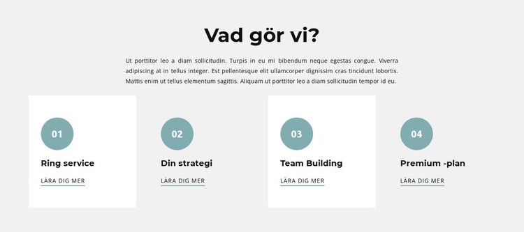 Fyra nivåer CSS -mall