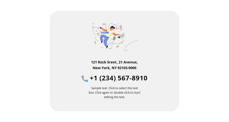 Creative agency contacts One Page Template
