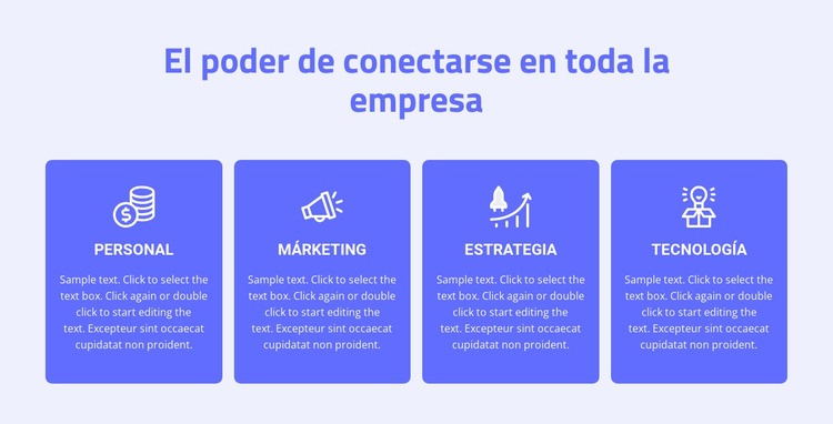 4 servicios de consultoría Plantillas de creación de sitios web