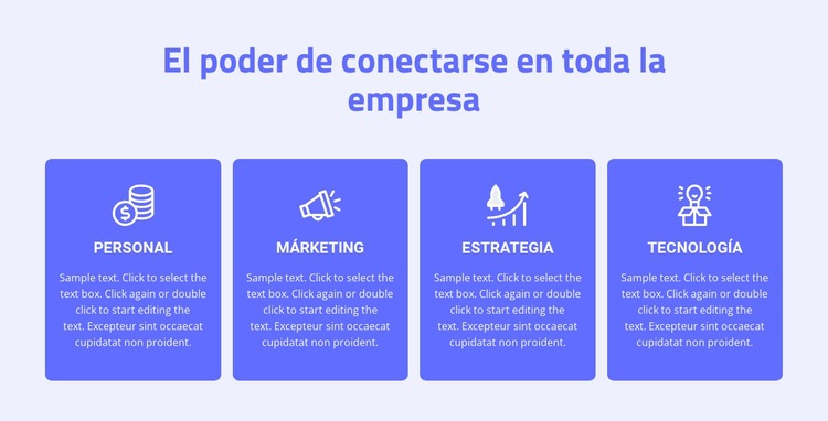 4 servicios de consultoría Plantilla de una página