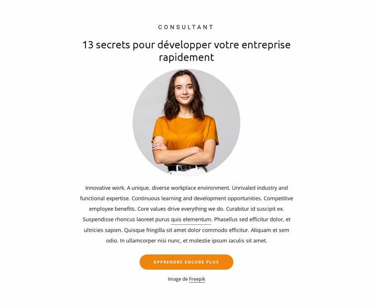 13 secrets pour développer son activité Modèles de constructeur de sites Web