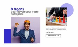 8 Façons De Développer Votre Entreprise - Maquette De Site Web Personnalisée