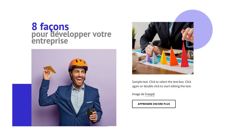 8 façons de développer votre entreprise Modèle HTML