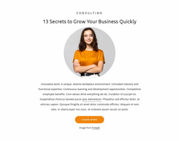 13 Secrets To Grow Business - HTML Page Builder