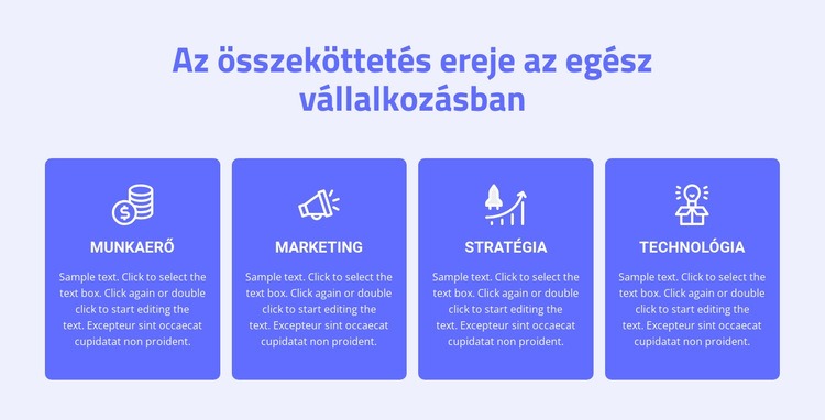 4 tanácsadó szolgáltatás Weboldal sablon