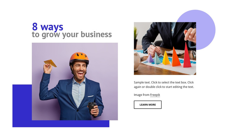 8 ways to grow your business Joomla Template