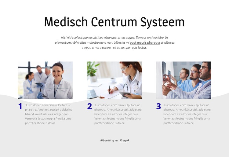 Medisch centrum systeem CSS-sjabloon