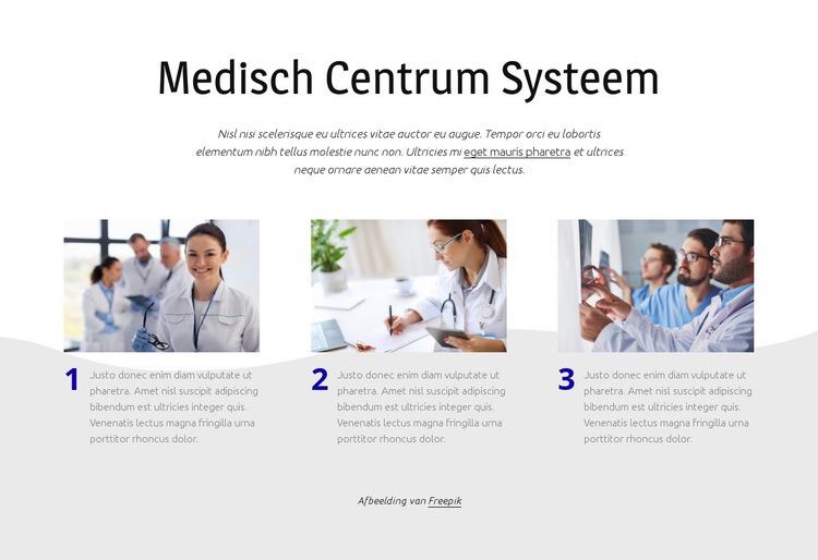 Medisch centrum systeem Html Website Builder