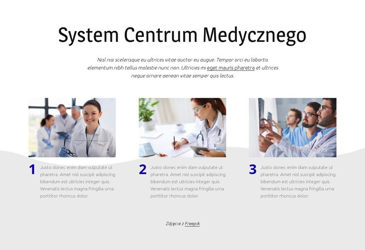 System centrum medycznego Szablon HTML5