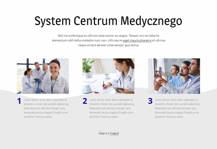 System centrum medycznego Szablon Joomla