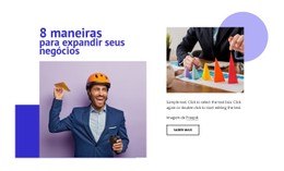 8 Maneiras De Fazer Seu Negócio Crescer Modelo HTML CSS Simples