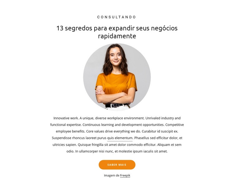 13 segredos para expandir os negócios Modelo HTML5
