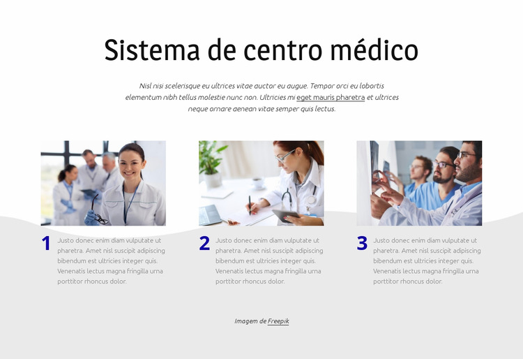 Sistema de centro médico Template Joomla