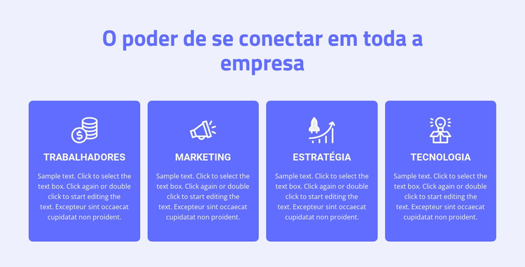 4 serviços de consultoria Modelo de site