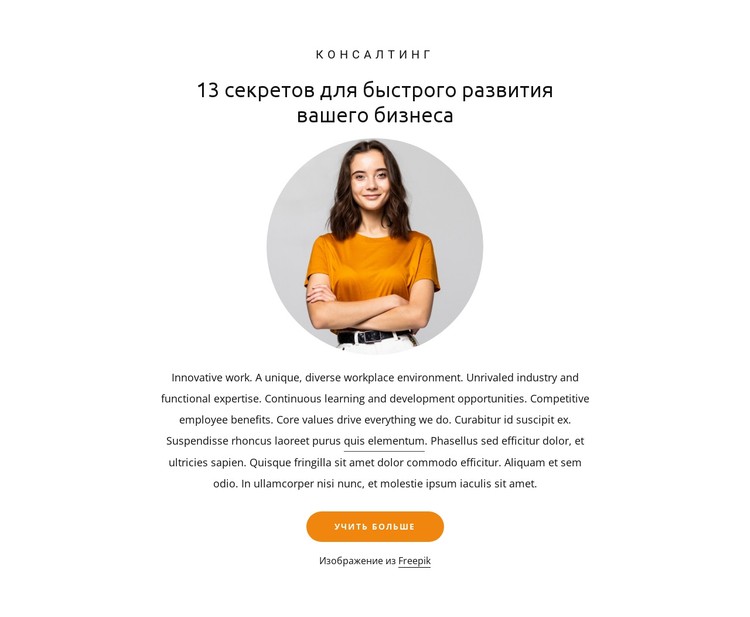 13 секретов развития бизнеса CSS шаблон