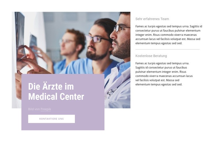 Unsere Ärzte Website Builder-Vorlagen