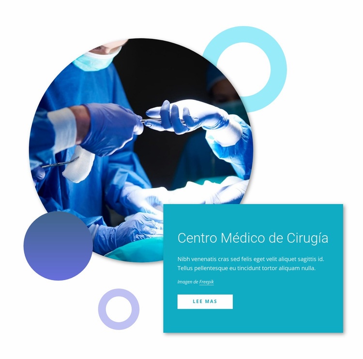Centro médico de vigilancia Maqueta de sitio web