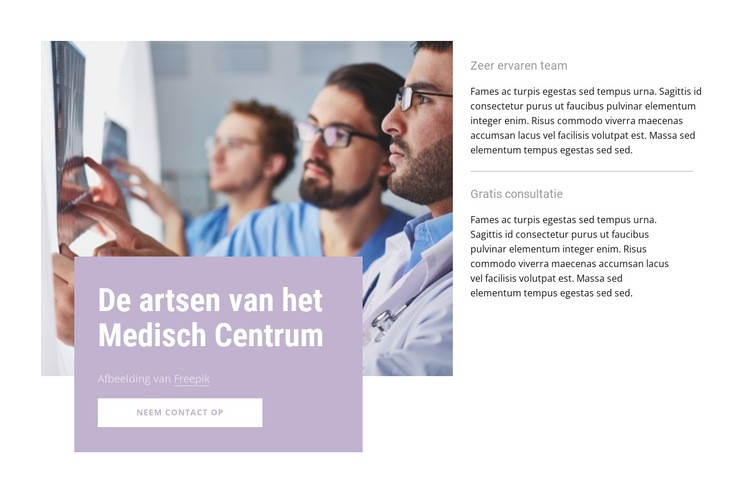 onze dokters Html Website Builder