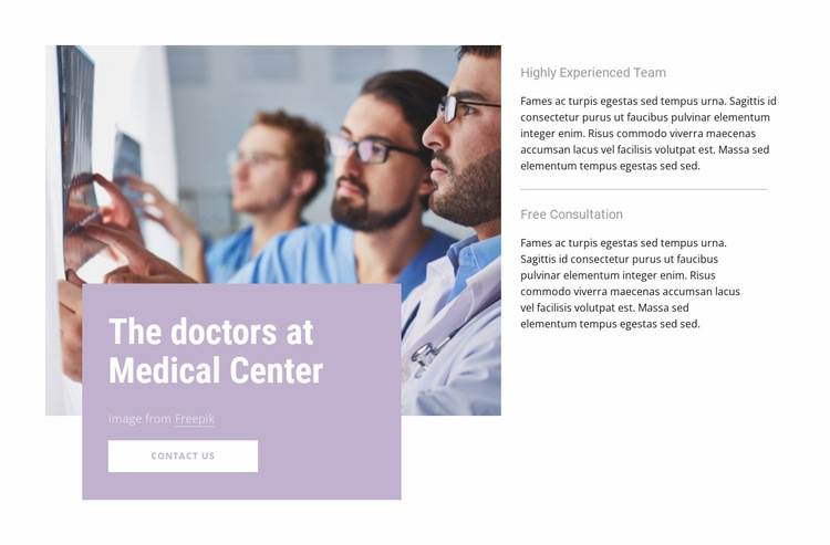 Our doctors Website Builder Templates