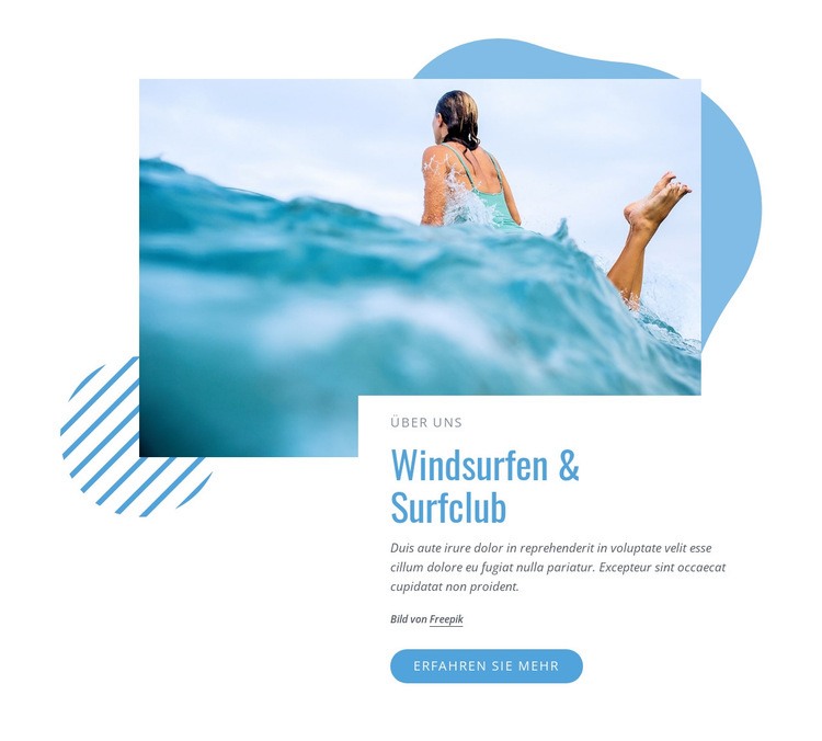 Windsurf- und Surfclub Website Builder-Vorlagen